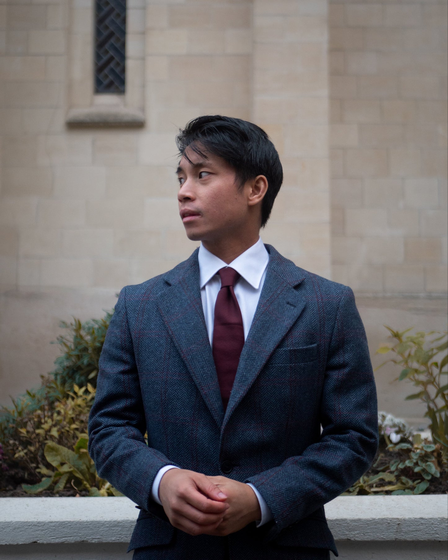 Cravate bordeaux unie