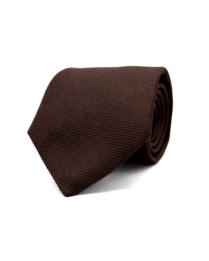Cravate marron unie