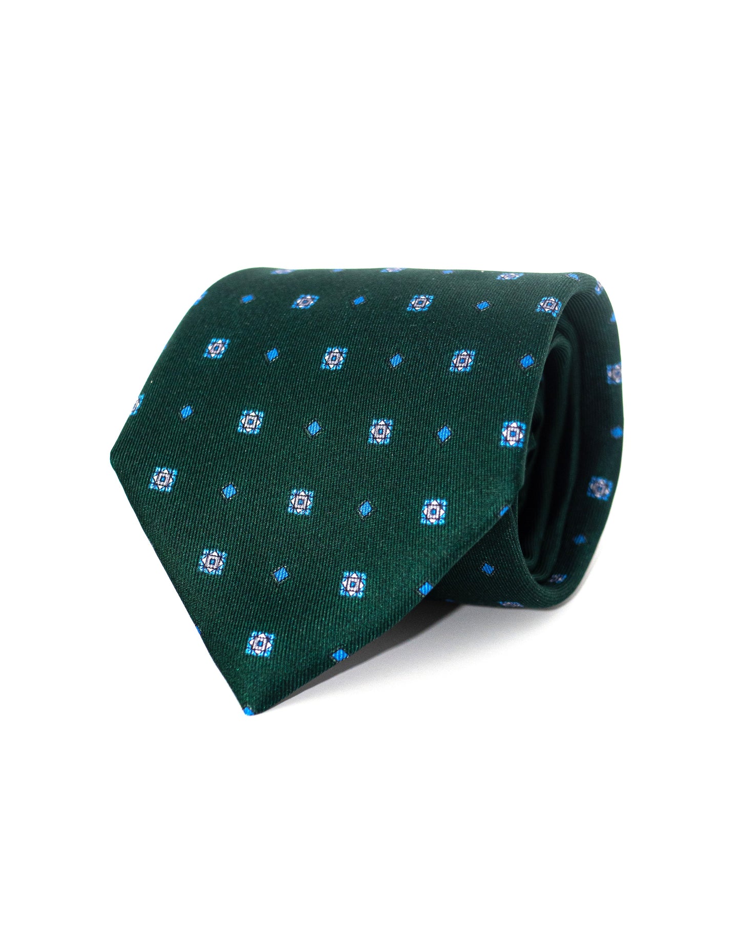 Cravate verte à motifs